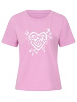 T-shirt: Milly Flower Power T-Shirt - lyserød t-shirt med "flower Power"